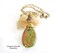 Unakite Stone Necklace on Brass Chain - Pink Green Gemstone Pendant - Handmade Wire Wrapped Stone Jewelry product 5